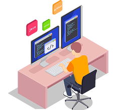 コーディングしている人